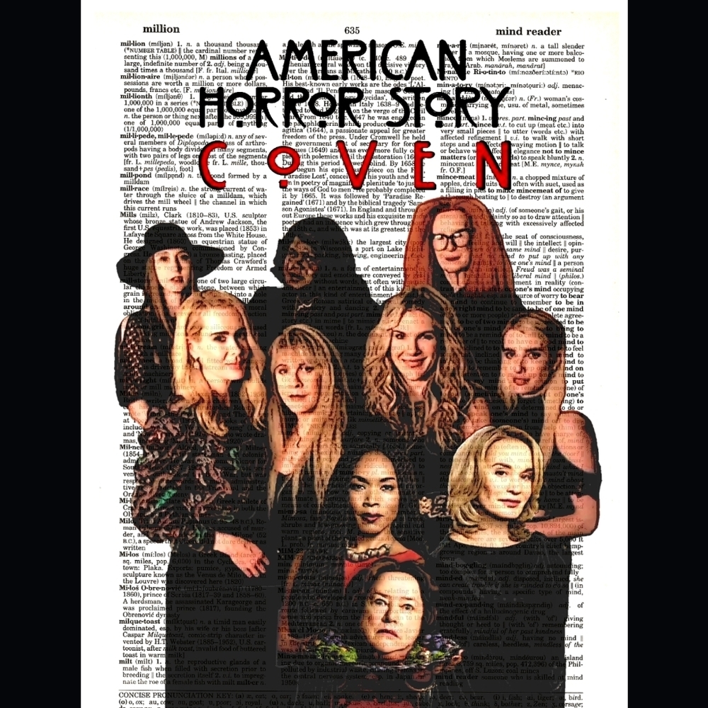 American Horror Story Coven Witches Vintage Dictionary Art Print